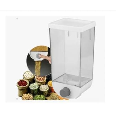 Imagem de Dispenser de Cereais e Grãos, Recipiente de Armazenamento com Dispensador, Transparente