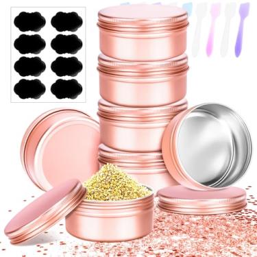 Imagem de MotBach Pacote com 6 frascos de alumínio de 170 g, latas redondas de metal, recipientes de cosméticos com tampa de parafuso para barras de loção, bálsamos, especiarias, pomada, bálsamo para barba,