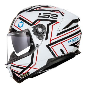 Imagem de Capacete LS2 FF808 Stream II Maze Branco e Preto