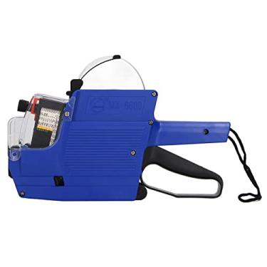 Imagem de Pistola de Preço, 10 Dígitos 2 Linhas Marcador de Gravadoras, Com Roda de Tinta para Loja de Varejo de Escritório (Azul)