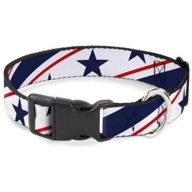 Imagem de Buckle-Down PC-W30189-WM Coleira com clipe de plástico, 3,8 cm de largura, serve para pescoços de 40,6 a 58,4 cm - Médio, Americana