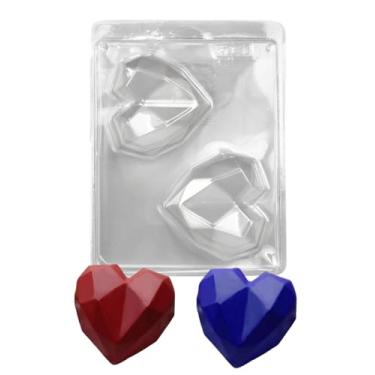 Imagem de Forma 3 Partes Silicone Coração Molde para Chocolate Medio Diamantado Fofo Romantico Páscoa Dia dos Namorados Mães Presente Caseiro