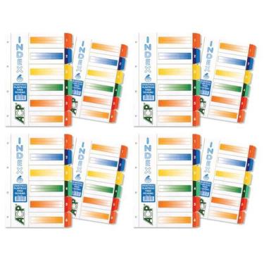 Imagem de Divisoria P/ Fichario Colorida Plast. Pvc 6 Unidades ACP C/4