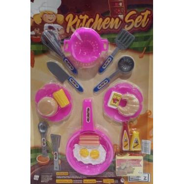 Imagem de Comidinhas de Brinquedo Kit Cozinha Didática Com Frigideira Kitchen Se