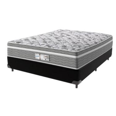 Imagem de Cama Box Casal Preto + Colchão Evolution Molas Ensacadas Probel
