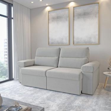 Imagem de Sofá Retrátil e Reclinável 210cm Botero Cabecasa Madeiramadeira Cinza