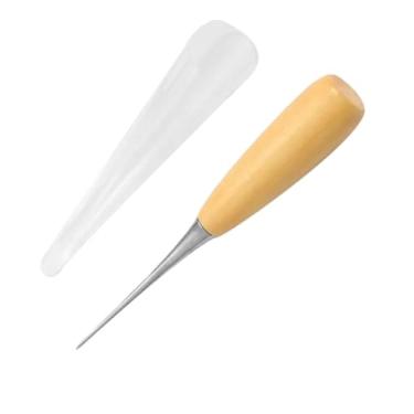 Imagem de Furador Agulhão Manual Cabo de Madeira Para Artesanato Resistente para Patchwork - Lanmax Ele Proporciona Uma Operação Suave E Rápida, Essencial Para Diversos Tipos De Trabalhos De Costura Doméstica