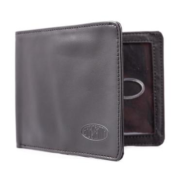 Imagem de Big Skinny Carteira masculina de couro super skinny, dobrável, com capacidade para até 30 cartões, preta