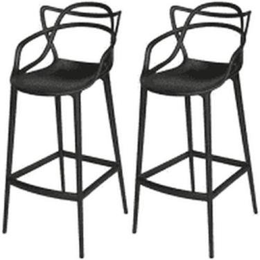 Imagem de Kit - 2 X Banquetas Altas Masters Allegra - Preto - UNIVERSAL MIX