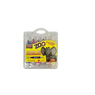 Imagem de Canetinha Hidrográfica Carimbo Big  C/ Estojo Escolar Menina - KAZ