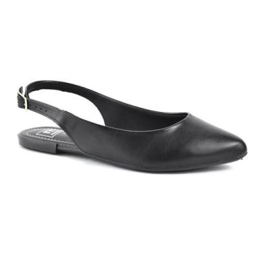 Imagem de Sapato Sling Back Moleca Casual Conforto Feminino Preto, 36