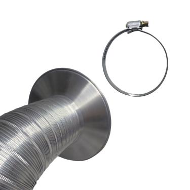 Imagem de Aro Duto de exaustão + Abraçadeira 80mm Para Aquecedores