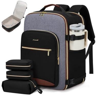 Imagem de Mochila Carry on LOVEVOOK 50L para mulheres e homens com 3 cubos