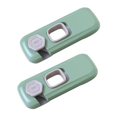 Imagem de Trava de Segurança Geladeira Armario Gaveta Kit 2 unidades Protege Bebe Criança Evita Acidente Fechadura Porta Janela Resistente Multiuso
