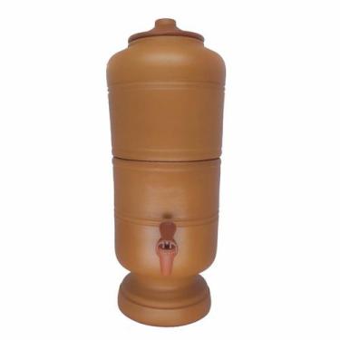 Imagem de Bebedouro de Barro Em Ceramica 6L Com Torneira Água Gelada Artesanal 6