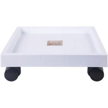 Imagem de Plastics quadrados Planta maconha de goleta de vaso de gorjas de vaso de jardim dolly stand stand on wheels Caddy de vaso de rodas de rodas Planta de vaso de vasos com rodas armazenamento de