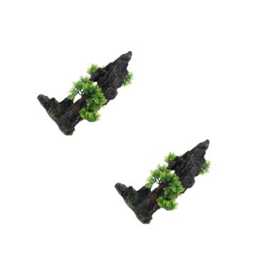 Imagem de AKALNNB 2 peças Artificial Coqueiro Peixe Faixa Bolha Tecido Decoração Fivela Relógios Chiller Cortiça Massagem Bola Fantasma Decoração Dinossauro Túnel de Ouvido Aquário Árvore Co