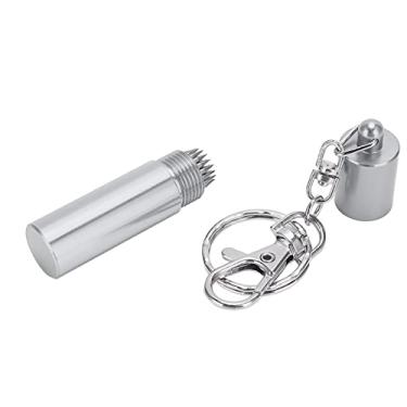 Imagem de Pricking Pin Grinder Repair Tool, Bilhar Pool Cue Tip Shaper Com Keychain, para Aumentar a Fricção e Estabilizar As Habilidades (Prata)