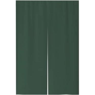Imagem de Cortina De Porta De Estilo Japonês Meia Porta Pendurada Porta Noren Tecido Cortina Decoração Para Sushi Bar Izakaya Cozinha Casa Tatami, Dark Gray, W 31.5" x L 47.2" (1 Panels)