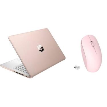 Imagem de Notebook Intel Ssd 128 Gb Tela 14 Windows 11 Mouse HP Rosa