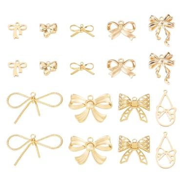 Imagem de Spritewelry Berloques de laço banhado a ouro 18 K real estilo tibetano boho liga minimalista brincos pendentes pendentes para colar pulseira fabricação de joias