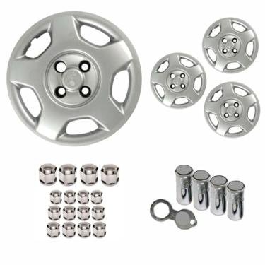 Imagem de Jogo Calota Aro 14 Corsa Hatch Sedan 2004 + Selo Resinado + Tampa Ventil + Capa Parafuso