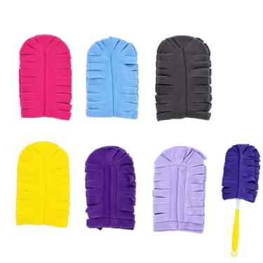 Imagem de Recargas de espanador de lã 360° para Swiffer, refis reutilizáveis de cores mistas resistentes compatíveis com espanador manual Swiffer (pacote com 6)