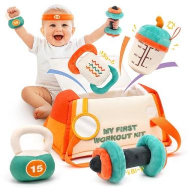 Imagem de Conjunto de ginástica de pelúcia Vanplay My First Gym Kit para bebês d