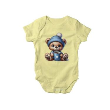 Imagem de Body Criança Com Designer Urso Pelúcia Com Touca Coffe - Lobo Sete, Am