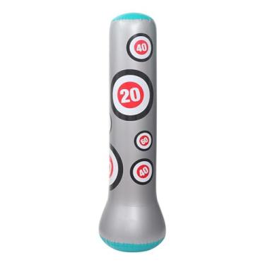 Imagem de Aymzbd Bolsa de boxe de saco de perfuração Bolsa de kickboxing Base estável Postagem vertical de boxe para adultos Fun Game Practice Sandbag de 63 polegadas