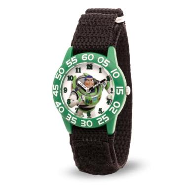 Imagem de Disney Relógio com pulseira de nylon de quartzo analógico para professor de tempo de plástico infantil Toy Story, Preto