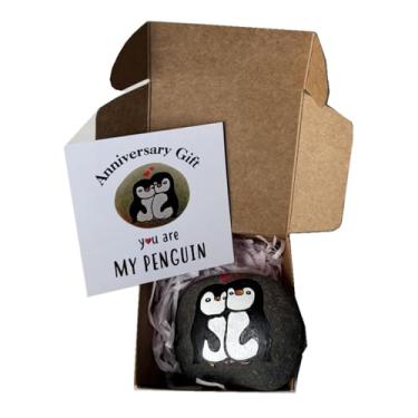 Imagem de Presente de aniversário de pinguim, aniversário de 1 ano, casamento, aniversário, Natal para casais, namorado, namorada