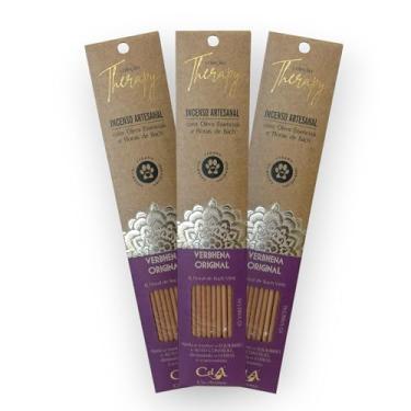 Imagem de Kit com 3 Incensos Naturais e Artesanais Vareta Therapy Verbhena Original e Floral de Bach VINE