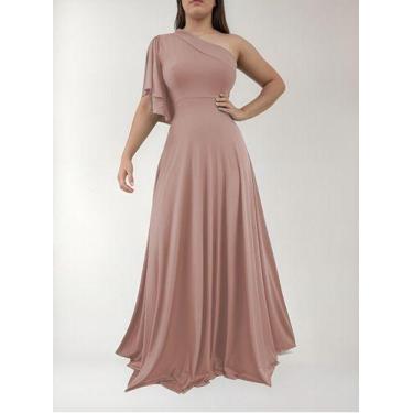 Imagem de Vestido Longo Godê Para Madrinha Casamento Festa Formatura - Casual Dr
