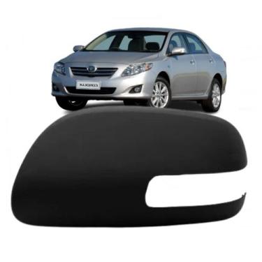 Imagem de Capa Retrovisor Corolla 09/13 Com Furo de Pisca Preta Lisa - Metagal, 