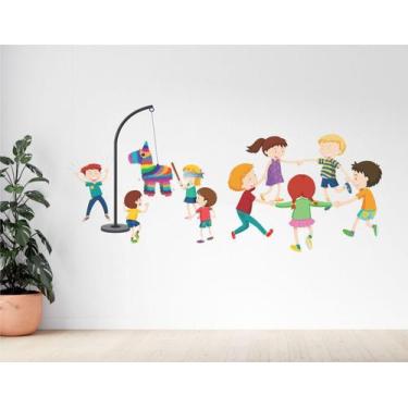 Imagem de Adesivo Parede Crianças Brincando De Roda Escola Espaço Kids - Colakoa