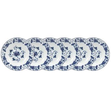 Imagem de Conjunto De Pratos Fundos 06 Peças Folhagem Schmidt