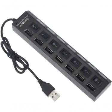 Imagem de Hub Usb 7 Portas 2.0 Led Indicador 480 Mbps Preto