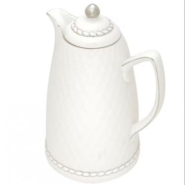 Imagem de Garrafa Térmica Wolff 900 Ml Branco Com Prata