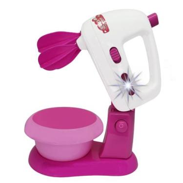 Imagem de Batedeira Infantil Cozinha Brinquedo Gira De Verdade Com Luz - DM Toys