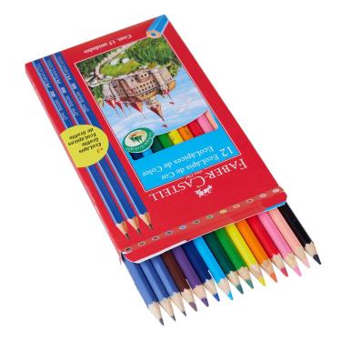 Imagem de Lápis de Cor Ecolápis com 12 Cores e 3 Lápis Grafite Faber Castell 120112