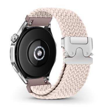 Imagem de RoYiio Pulseira de nylon para Amazfit Bip 6 / Bip 5 / Balance/Pop 3S / GTR 4 / GTR 3 Pro, respirável, macia, confortável, pulseira esportiva de nylon tecido de 22 mm para Garmin Venu 3 / Forerunner
