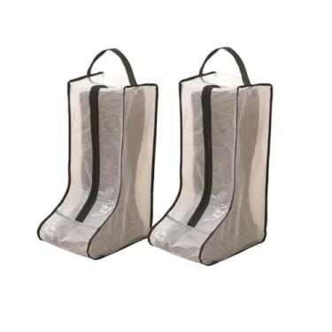 Imagem de Rikyo 2 Conjuntos De Armazenamento Botas, Botas Curtas Portáteis E Altas Ou Bolsa Protetora, Sacos Pó Para Sapatos, Capas Sapatos Viagem, Capa Transparente, Organizadores Embalagem Tênis Adultos (Bo