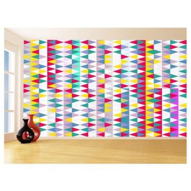 Imagem de Papel De Parede Geométrico Triângulos Abstrato 3,5M Gmt90 - Você Decor