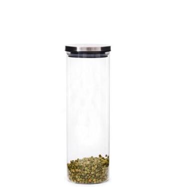 Imagem de Pote Hermético De Vidro Com Tampa De Inox 1650ml - Wincy Casa