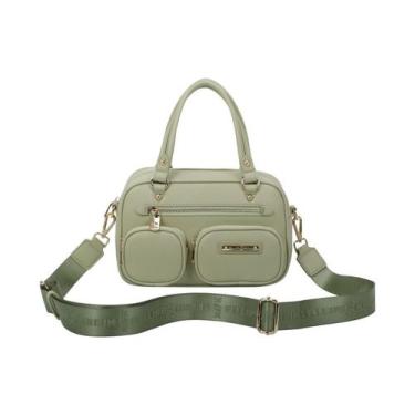 Imagem de Bolsa Feminina Bowling Média Fellipe Krein FK607 Pockets, Verde