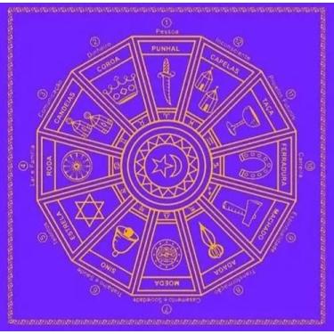 Imagem de Toalha Cigana Em Veludo - Roxo E Dourado + Presente - Loja do taro