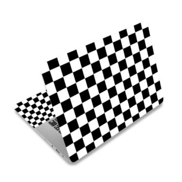 Imagem de NXZGO Adesivo de laptop 12.1 13 13.3 14 15 15.4 39.6 cm, capas de netbook elegantes para notebook, capa de decalque universal de vinil para laptop, protetor de arte à prova d'água I xadrez branco e