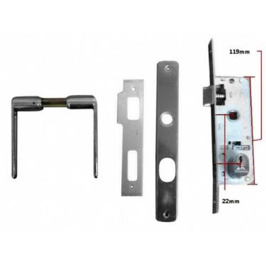 Imagem de Fechadura Perfil Estreito 22mm Cromado 120940-z-Arouca -  Arouca