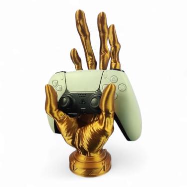 Imagem de Suporte Controle Mesa Videogame Ps3 E Ps4 Xbox Alien 6 Dedos (Dourado Cobreado)